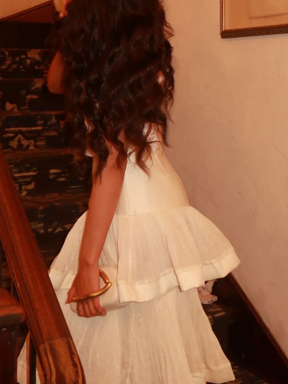 Elegant White Tiered Cocktail Skirt